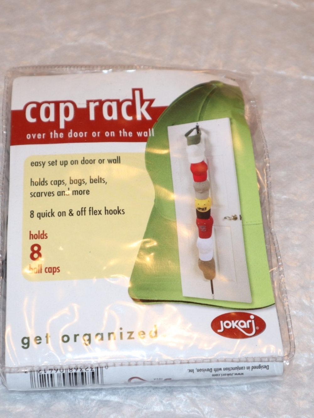 Jokari Cap Rack, a space-saving organizer designed to hold up to‎ 8 Caps - Picture 6 of 6